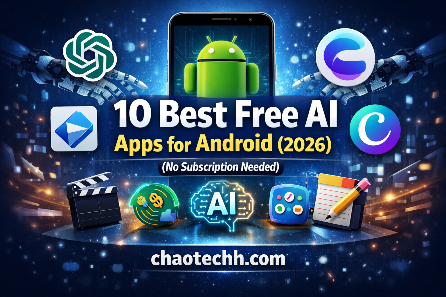 Best free AI apps for Android in 2026 including ChatGPT, Google Gemini, Copilot and Canva