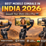 Best mobile gimbals in India 2026 including DJI Osmo Mobile 8, Insta360 Flow 2 Pro and Zhiyun Smooth 5S for smooth smartphone video stabilization