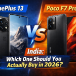 OnePlus 13 vs Poco F7 Pro comparison in India showing design and features to help buyers decide which smartphone to buy in 2026.