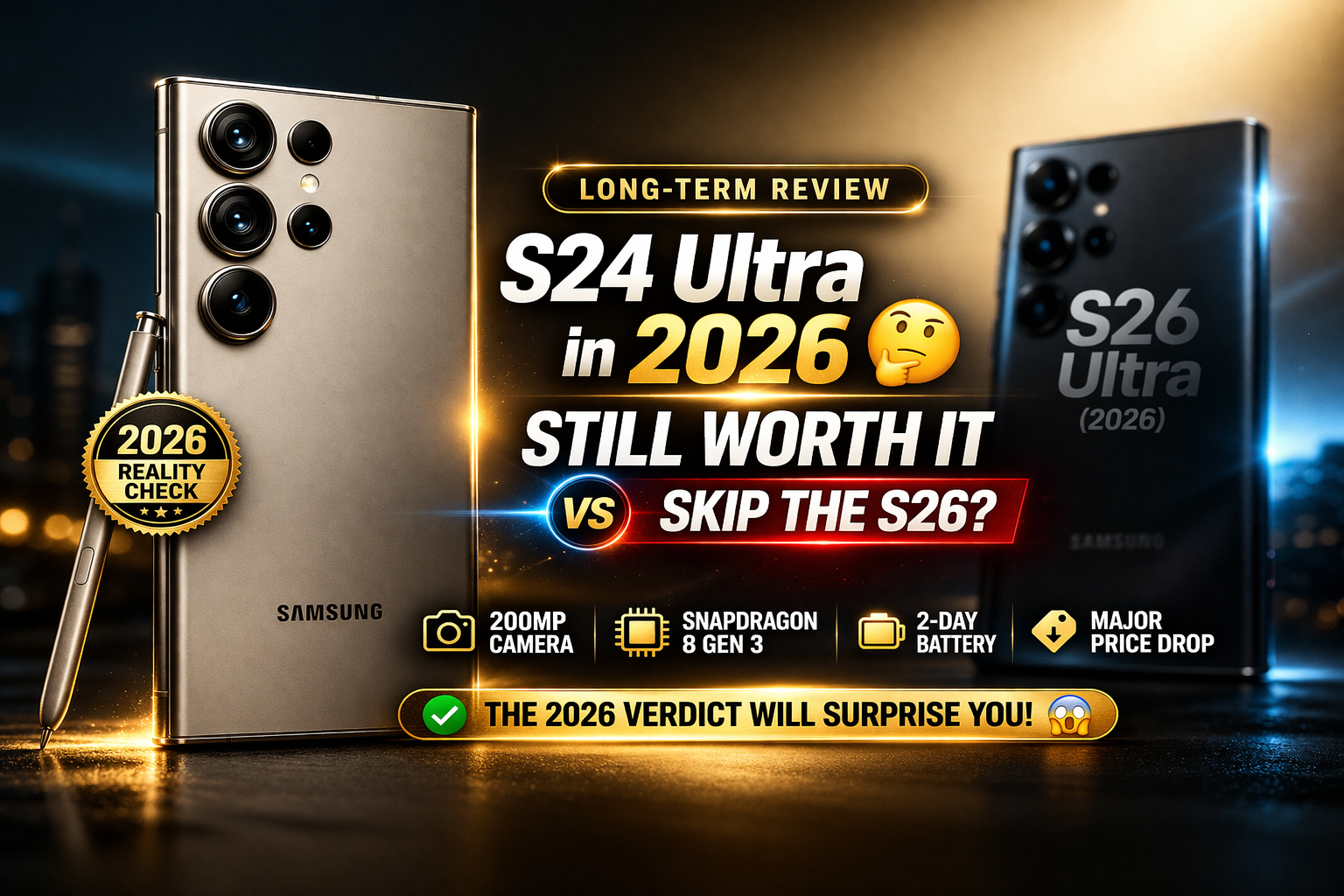 Samsung Galaxy S24 Ultra long-term review 2026 after S26 Ultra launch comparison