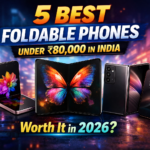 Best foldable phones under ₹80,000 in India 2026 showing top budget foldable smartphones comparison