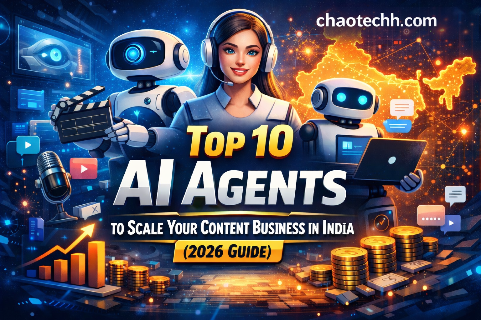 Top 10 AI agents to scale content business in India 2026 with automation tools and AI assistants